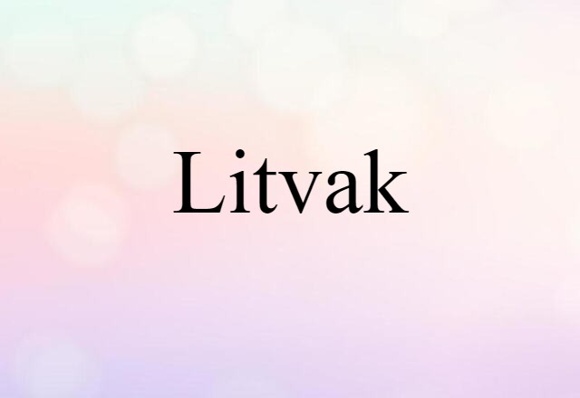 Litvak (noun) Definition, Meaning & Examples