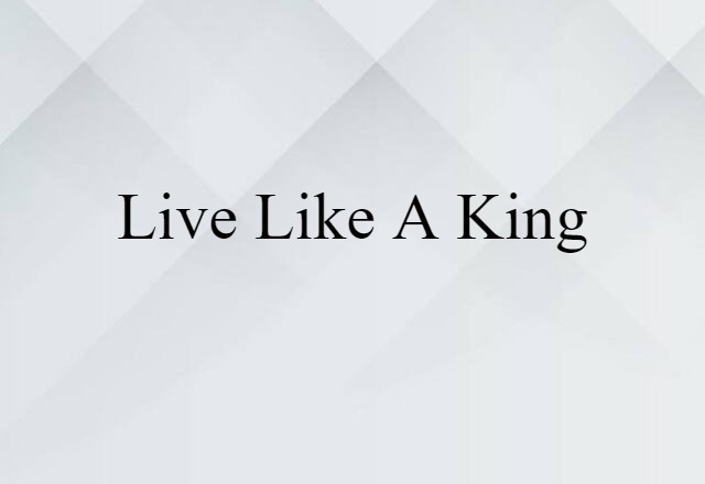 Live Like A King (noun) Definition, Meaning & Examples