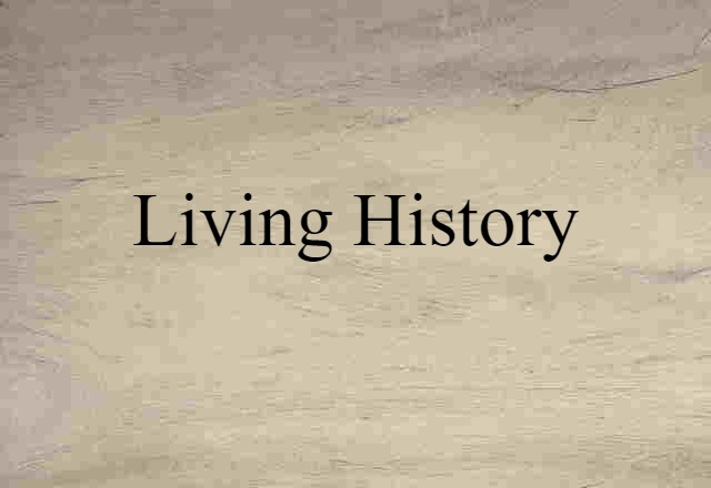 Living History (noun) Definition, Meaning & Examples