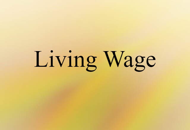 Living Wage (noun) Definition, Meaning & Examples