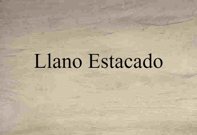 Llano Estacado (noun) Definition, Meaning & Examples