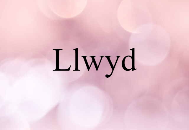 Llwyd (noun) Definition, Meaning & Examples