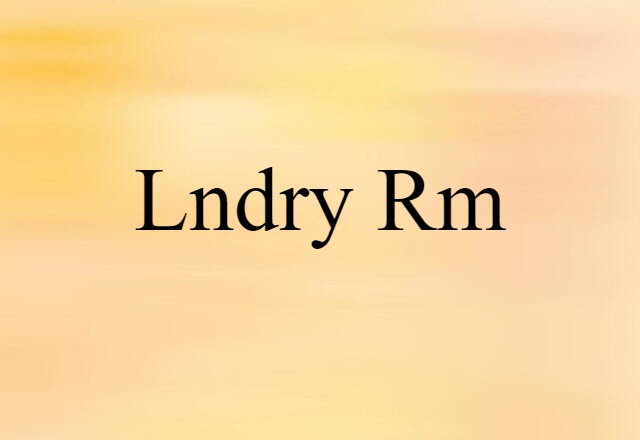 lndry rm