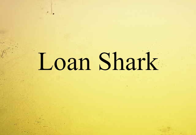 Loan Shark (noun) Definition, Meaning & Examples