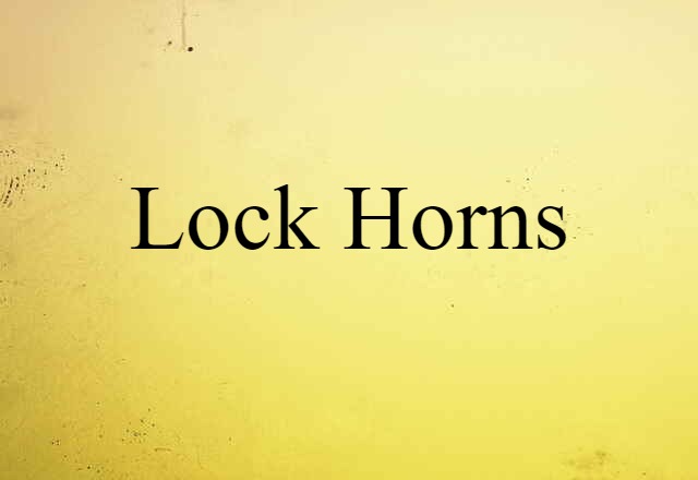 lock horns