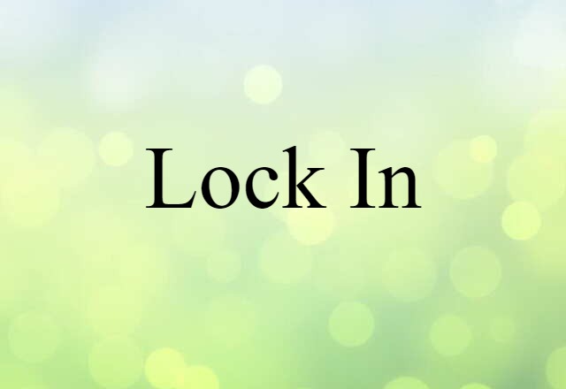 Lock-in (noun) Definition, Meaning & Examples