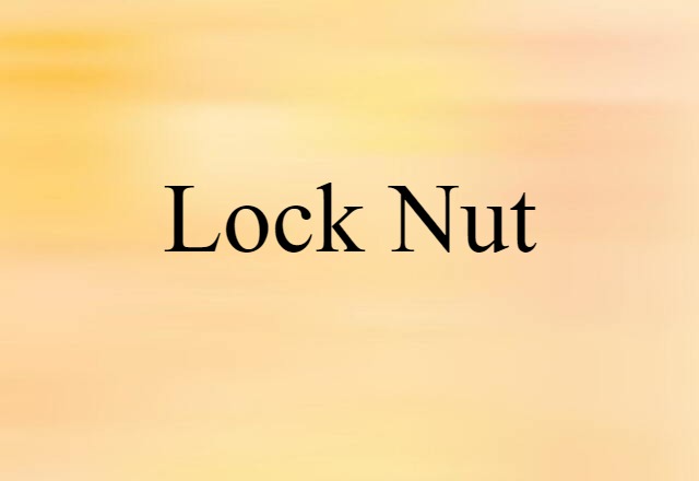 lock nut