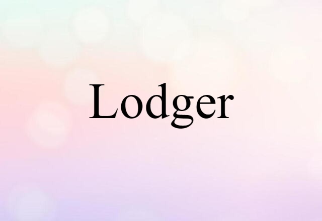 Lodger (noun) Definition, Meaning & Examples