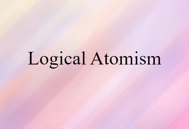 logical atomism