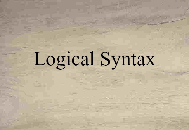 logical syntax