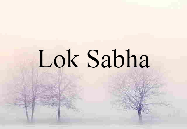 Lok Sabha (noun) Definition, Meaning & Examples