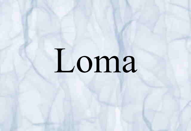 Loma (noun) Definition, Meaning & Examples