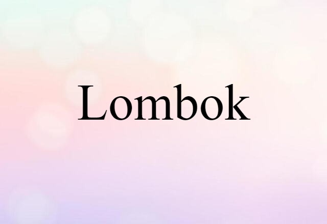 Lombok (noun) Definition, Meaning & Examples