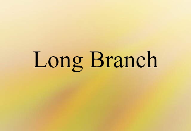 Long Branch (noun) Definition, Meaning & Examples