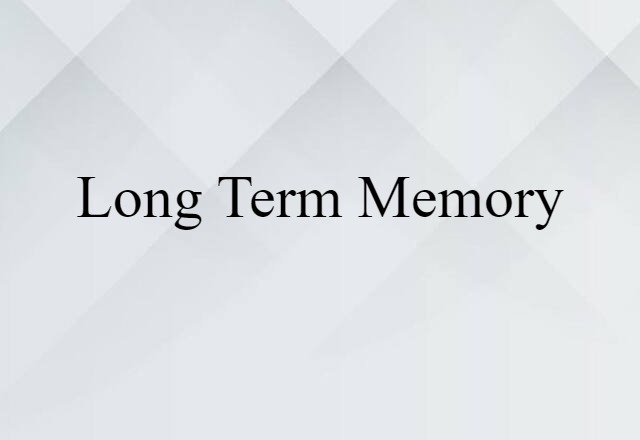 long-term memory