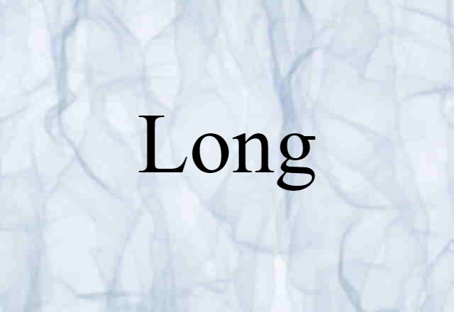 Long (noun) Definition, Meaning & Examples