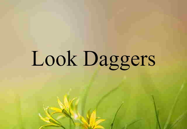 Look Daggers (noun) Definition, Meaning & Examples