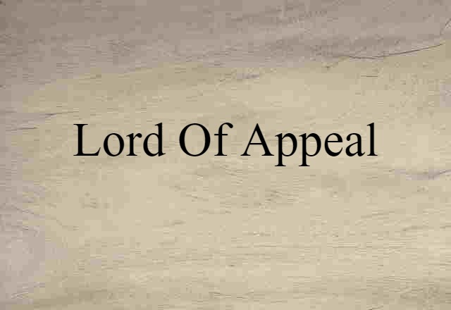 Lord of Appeal