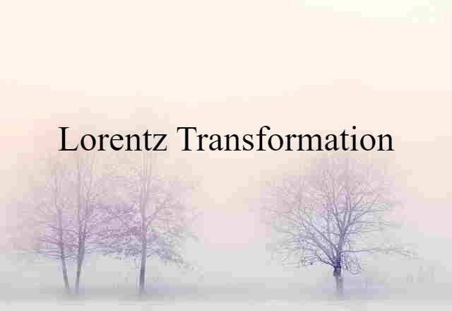 Lorentz transformation