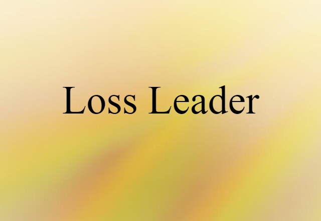 Loss Leader (noun) Definition, Meaning & Examples