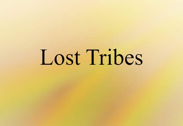 lost tribes