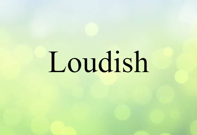 Loudish (noun) Definition, Meaning & Examples