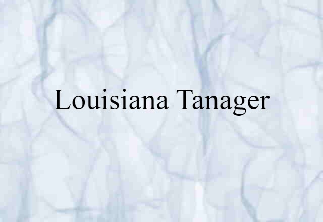 Louisiana Tanager (noun) Definition, Meaning & Examples