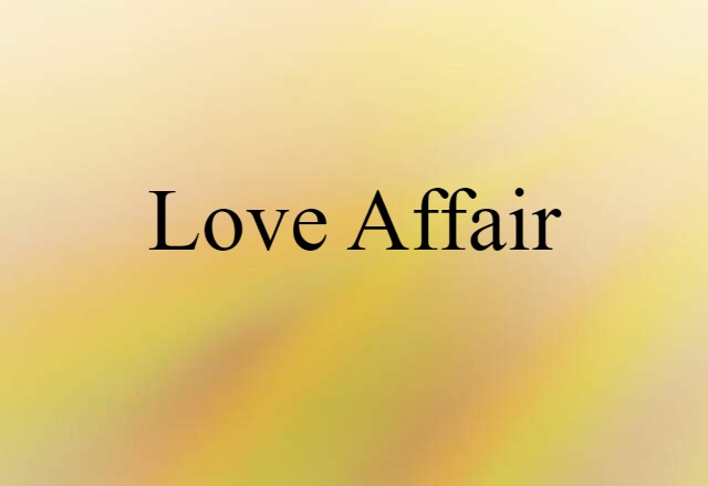 Love Affair (noun) Definition, Meaning & Examples