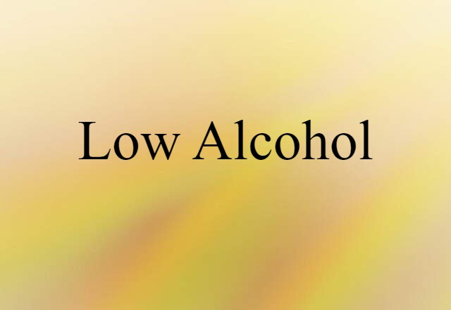 low-alcohol