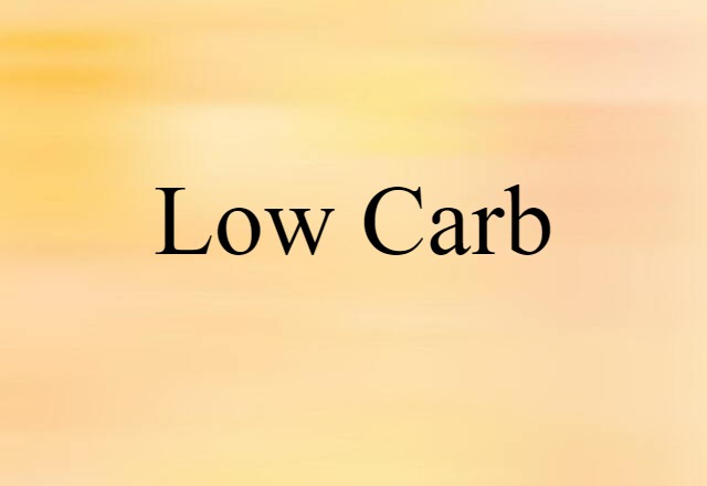 low carb