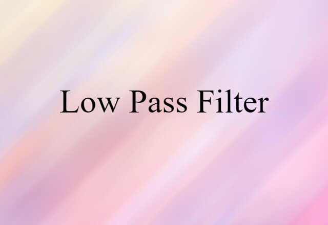 low-pass filter