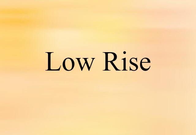 Low Rise (noun) Definition, Meaning & Examples