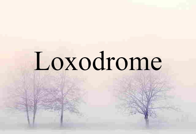 Loxodrome (noun) Definition, Meaning & Examples