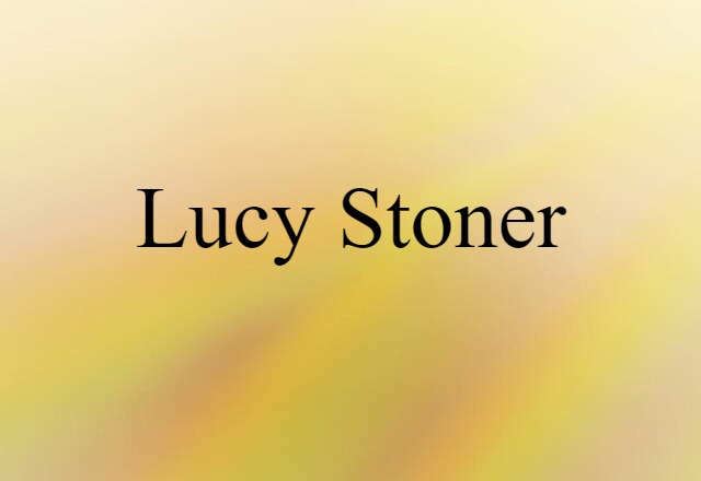 Lucy Stoner (noun) Definition, Meaning & Examples