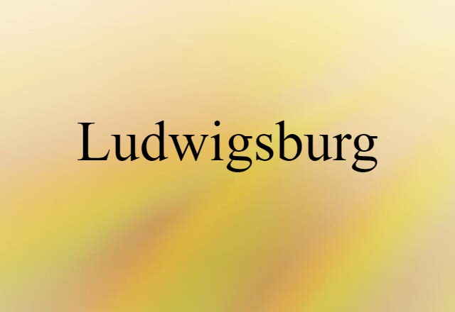 Ludwigsburg (noun) Definition, Meaning & Examples