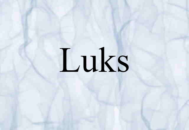 Luks (noun) Definition, Meaning & Examples