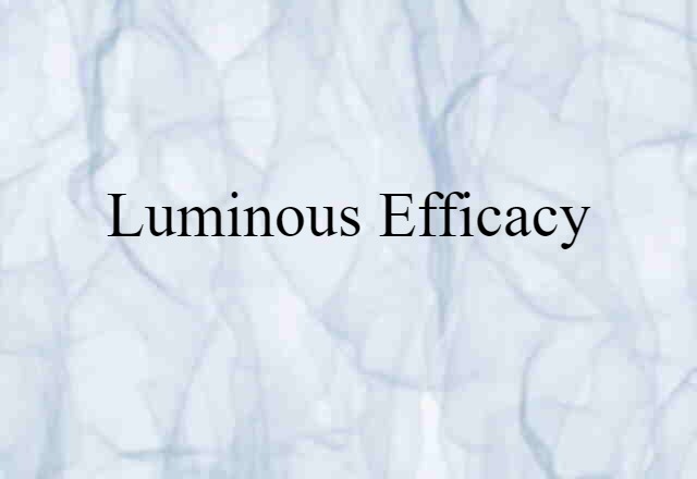 luminous efficacy