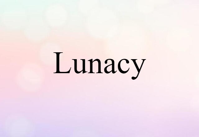 Lunacy (noun) Definition, Meaning & Examples