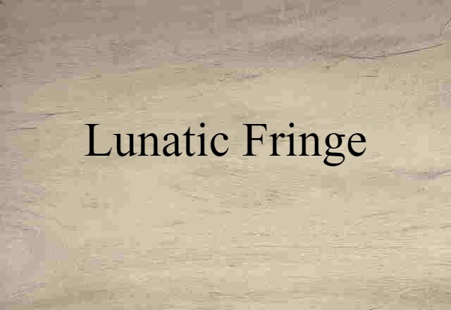 Lunatic Fringe (noun) Definition, Meaning & Examples