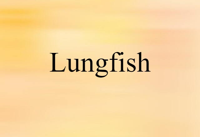 Lungfish (noun) Definition, Meaning & Examples