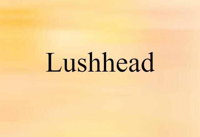 Lushhead (noun) Definition, Meaning & Examples