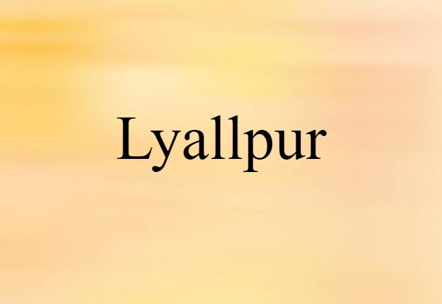 Lyallpur