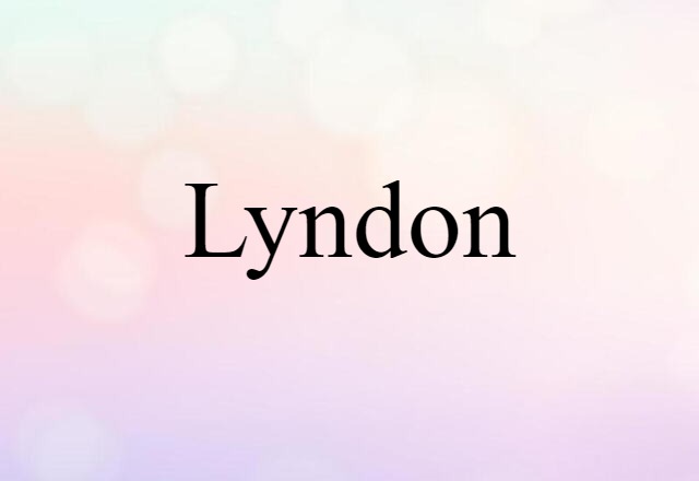 Lyndon (noun) Definition, Meaning & Examples