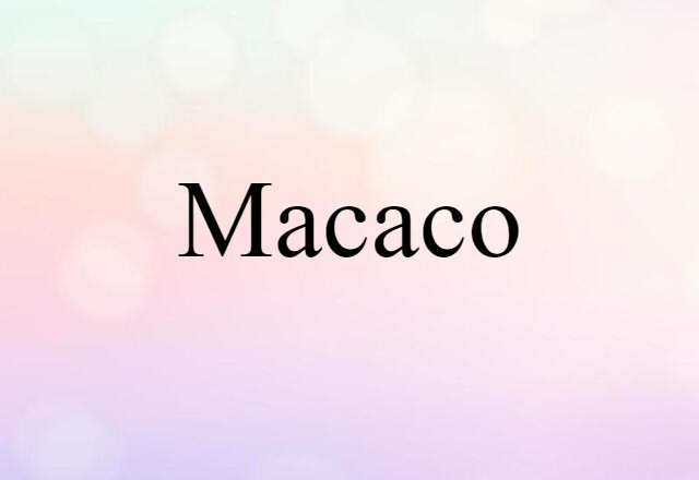 Macaco (noun) Definition, Meaning & Examples