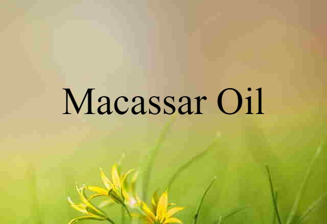 Macassar Oil (noun) Definition, Meaning & Examples