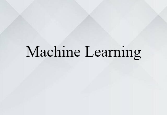 machine learning