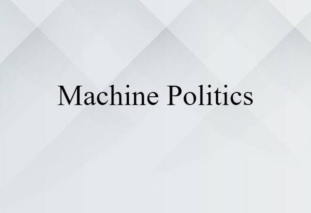 machine politics