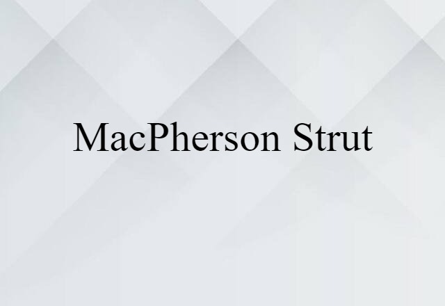 MacPherson strut