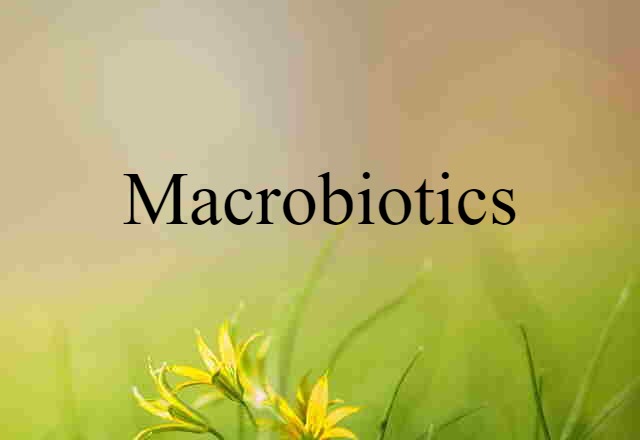 Macrobiotics (noun) Definition, Meaning & Examples