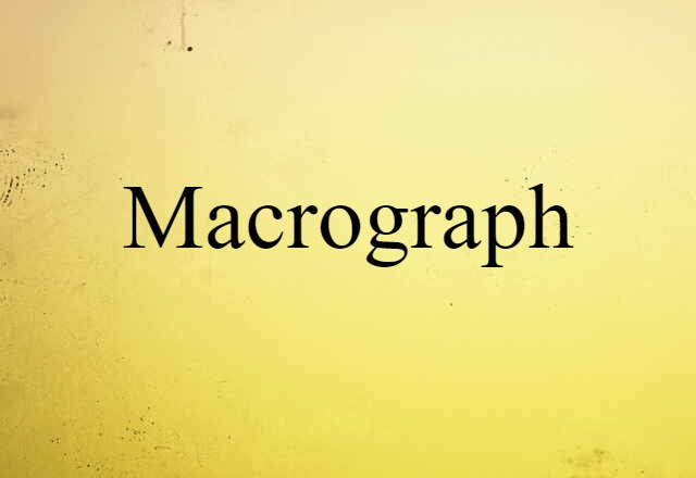 Macrograph (noun) Definition, Meaning & Examples